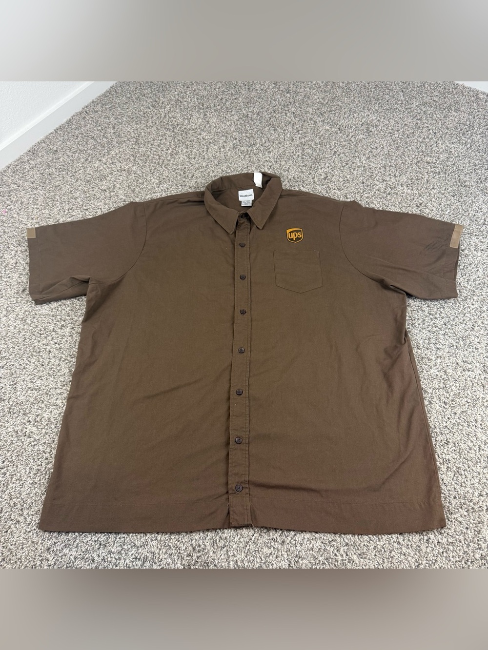 Vintage UPS WearGuard Uniform Shirt Mens 3XL Regular Brown short sleeve workwear